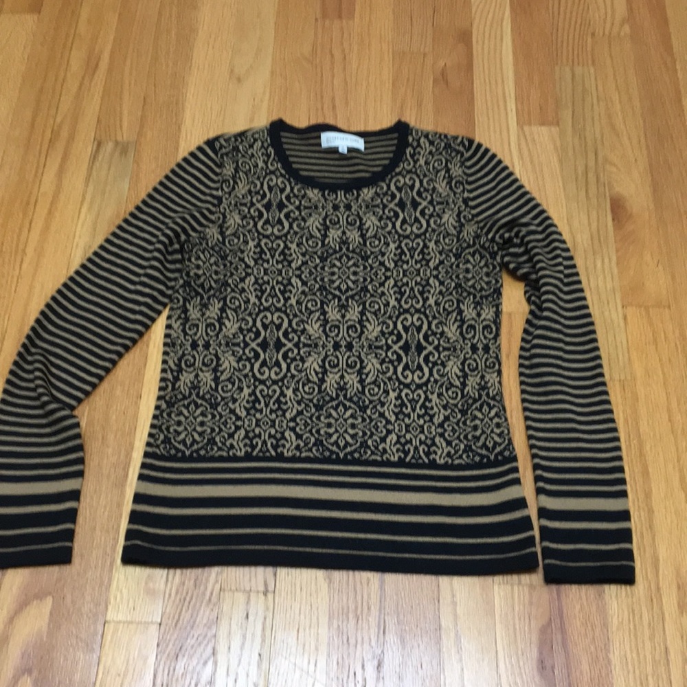 Jones New York Black & Gold Sweater